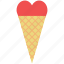 cone, dessert, heart cone, ice cream, love, romantic, sweet 