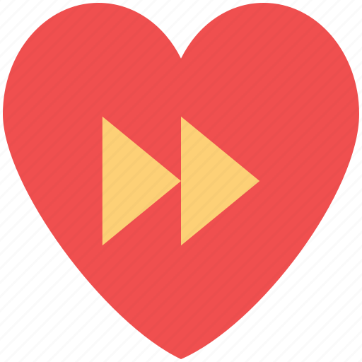 Forward button, forward sign, heart, love music, media button, romantic music icon - Download on Iconfinder