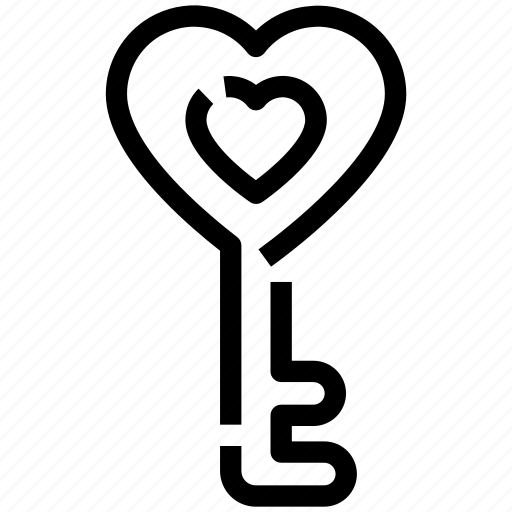 Valentine day, key, heart icon - Download on Iconfinder