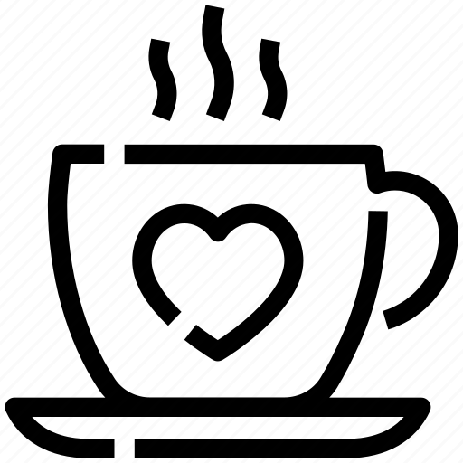 Valentine day, coffee, cup, drink, heart icon - Download on Iconfinder
