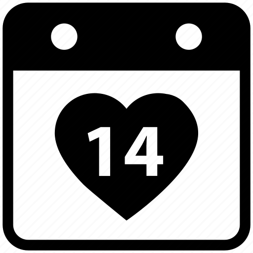 Valentine day, calendar, heart icon - Download on Iconfinder