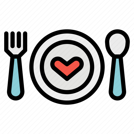 Dinner, fork, heart, love, romance icon - Download on Iconfinder