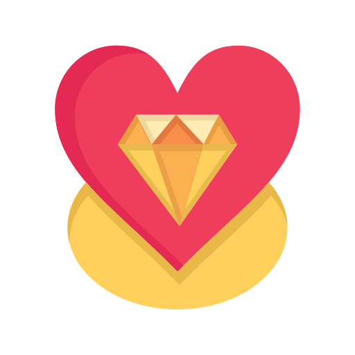 Day, diamond, heart, love, valentine, valentines, wedding icon - Free download