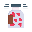 bottle, cookies, day, heart, jar, love, valentine, valentines 