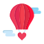 baloon, day, flying, heart, hot, love, valentine, valentines 