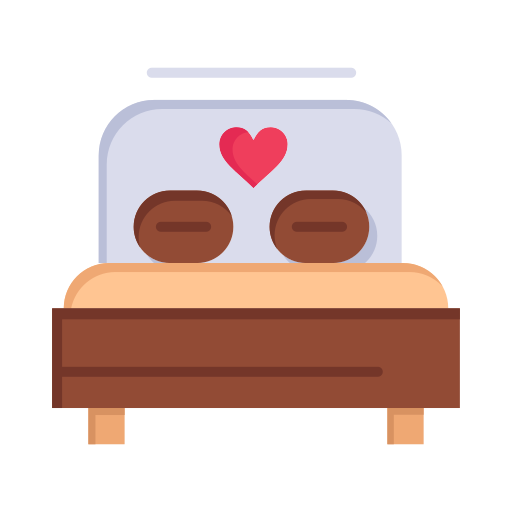 Bed, day, heart, love, valentine, valentines, wedding icon - Free download