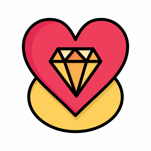 Day, diamond, heart, love, valentine, valentines, wedding icon - Download on Iconfinder