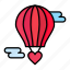 baloon, day, flying, heart, hot, love, valentine, valentines 