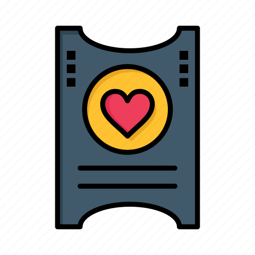 Day, heart, love, ticket, valentine, valentines, wedding icon - Download on Iconfinder