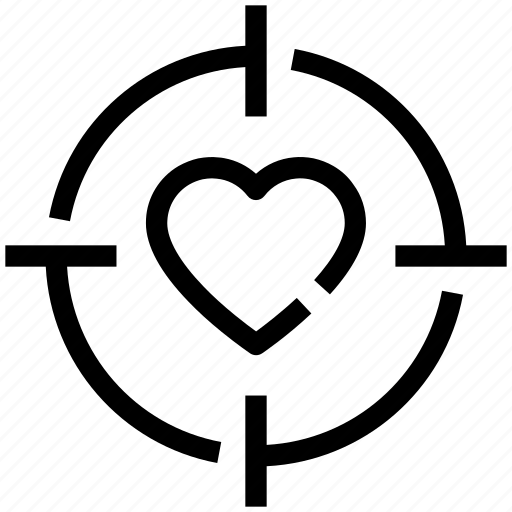 Valentine day, heart, target icon - Download on Iconfinder