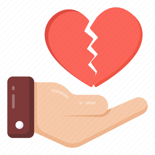 Injured heart, broken heart, breakup, heartbreak icon - Download on Iconfinder