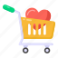 love shopping, valentine shopping, love trolley, shopping cart, shopping trolley 