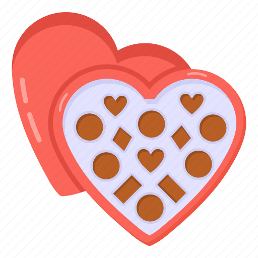 Heart box, heart chocolates, valentine chocolates, love chocolates, chocolates box icon - Download on Iconfinder