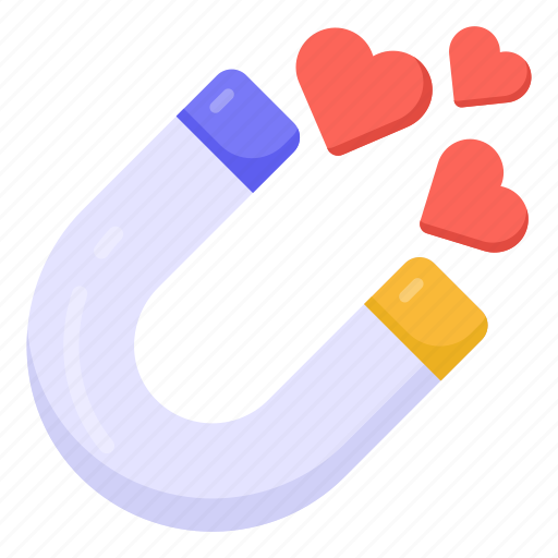Love magnet, love attraction, love allure, force love, love icon - Download on Iconfinder