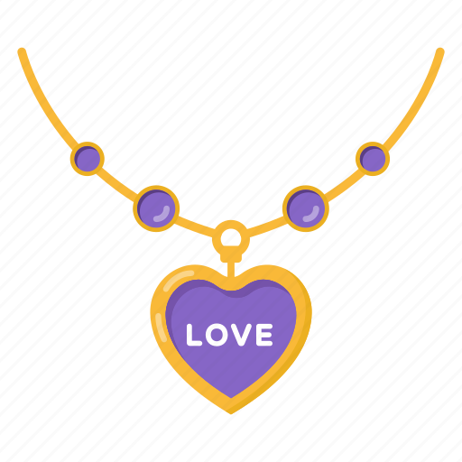 Necklace, jewellery, neck jewellery, heart pendant, locket icon - Download on Iconfinder