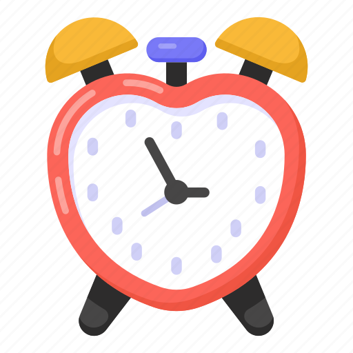 Alarm clock, timer, timepiece, love alarm, alarm icon - Download on Iconfinder