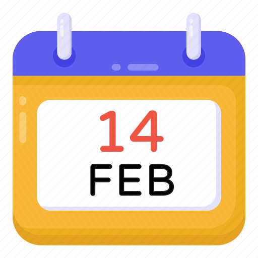 14 feb, valentine calendar, valentine date, valentine reminder, appointment icon - Download on Iconfinder