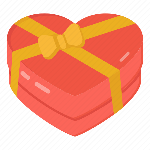 Heart gift, valentine present, wrap heart, heart box, heart chocolate icon - Download on Iconfinder