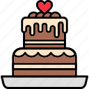 cake, celebration, food, heart, love, marriage, wedding