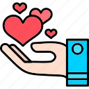 give, love, charity, donation, hand, heart