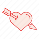 arrow, heart, holiday, love, romance, romantic, shape, valentine, creative