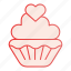 bakery, food, heart, cupcake, cake, decoration, birthday, cream, delicious 