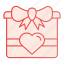 box, gift, heart, christmas, present, ribbon, bow, celebration, decoration 