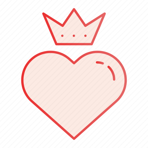 Crown, heart, love, queen, decorative, king, passion icon - Download on Iconfinder