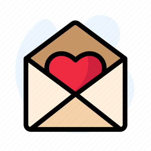 Envelope, heart, open, pink, red, valentine icon - Download on Iconfinder
