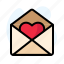 envelope, heart, open, pink, red, valentine 