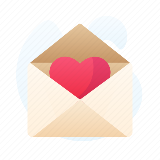 Envelope, gradient, heart, open, pink, red, valentine icon - Download on Iconfinder