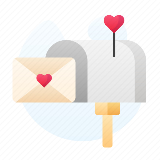 Envelope, gradient, heart, pink, pox, red, valentine icon - Download on Iconfinder