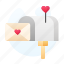 envelope, gradient, heart, pink, pox, red, valentine 