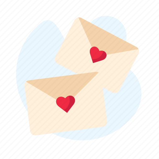 Double, envelope, heart, pink, red, valentine icon - Download on Iconfinder
