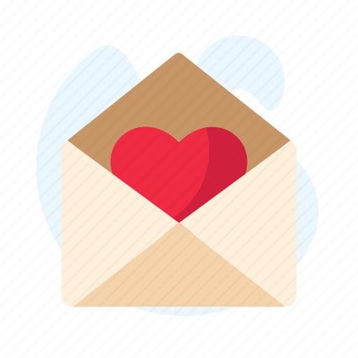 Envelope, heart, open, pink, red, valentine icon - Download on Iconfinder