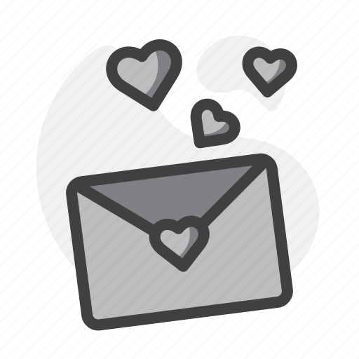 Envelope, fly, grey, heart, pink, red, valentine icon - Download on Iconfinder
