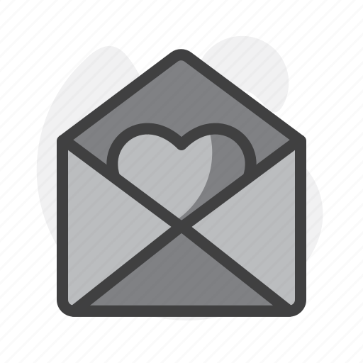 Envelope, grey, heart, open, pink, red, valentine icon - Download on Iconfinder