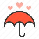 heart, love, umbrella, valentine 