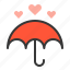 heart, love, umbrella, valentine 