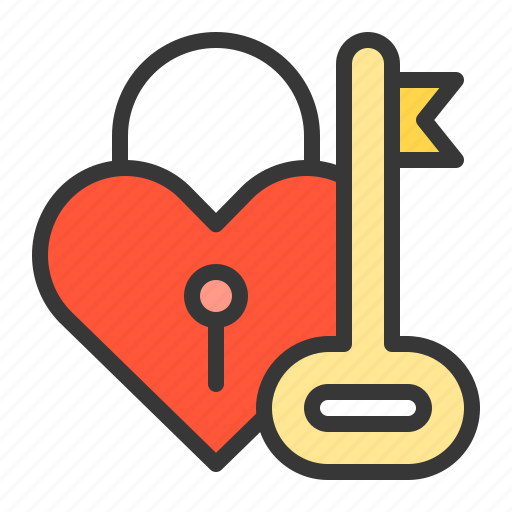 Heart, heart key, key, love, valentine icon - Download on Iconfinder