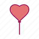 baloon, heart, valentine