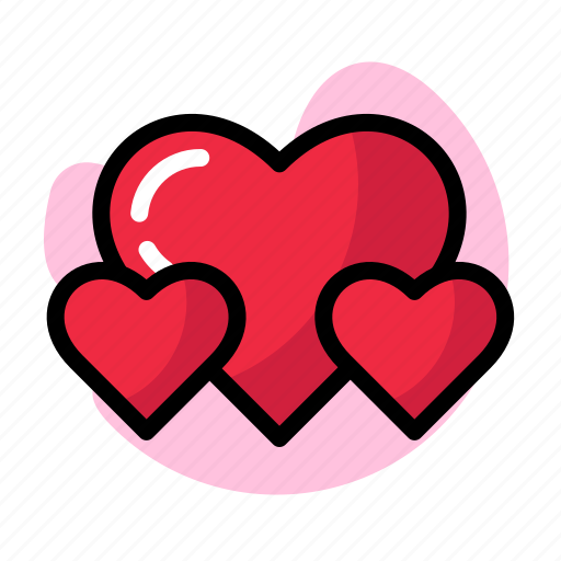 Double, heart, letter, outline, pink, red, valentine icon - Download on Iconfinder