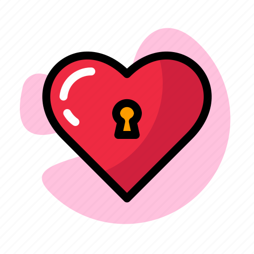 Heart, key, letter, lock, pink, red, valentine icon - Download on Iconfinder