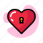 heart, key, letter, lock, pink, red, valentine 