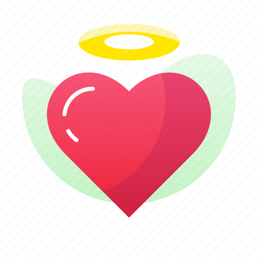 Angel, fly, gradient, heart, pink, red, valentine icon - Download on Iconfinder