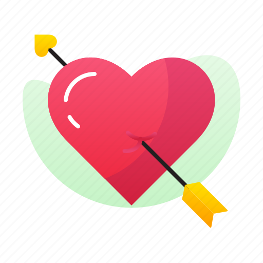 Arrow, gradient, heart, left, pink, red, valentine icon - Download on Iconfinder