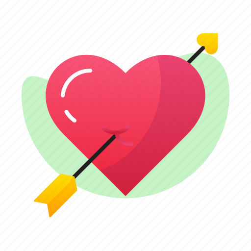 Arrow, gradient, heart, pink, red, right, valentine icon - Download on Iconfinder