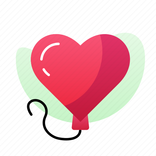 Ballon, gradient, heart, pink, red, valentine icon - Download on Iconfinder