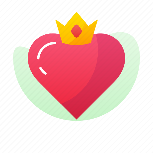 Crown, gradient, heart, pink, red, valentine icon - Download on Iconfinder