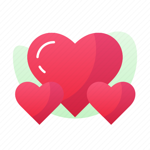 Double, gradient, heart, pink, red, valentine icon - Download on Iconfinder